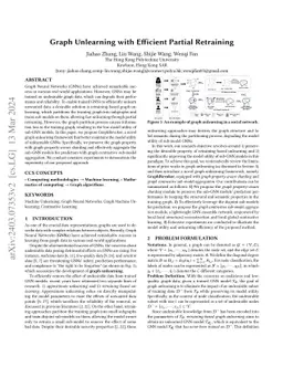 Graph Unlearning with Efficient Partial Retraining