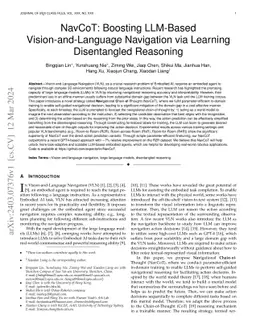 NavCoT: Boosting LLM-Based Vision-and-Language Navigation via Learning Disentangled Reasoning