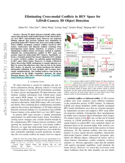 Eliminating Cross-modal Conflicts in BEV Space for LiDAR-Camera 3D
  Object Detection