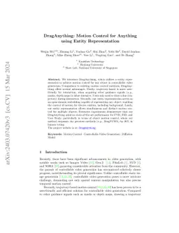 DragAnything: Motion Control for Anything using Entity Representation