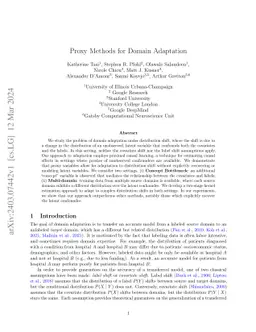 Proxy Methods for Domain Adaptation