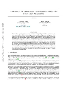 A tutorial on multi-view autoencoders using the multi-view-AE library