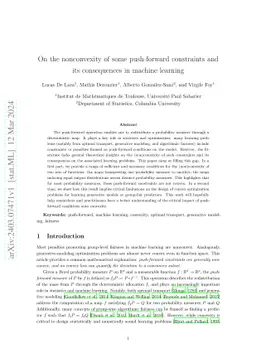 On the Nonconvexity of Push-Forward Constraints and Its Consequences in Machine Learning