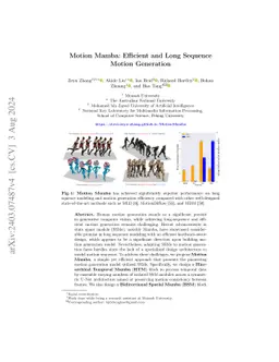 Motion Mamba: Efficient and Long Sequence Motion Generation with
  Hierarchical and Bidirectional Selective SSM