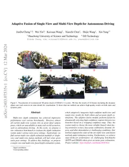 Adaptive Fusion of Single-View and Multi-View Depth for Autonomous
  Driving