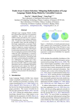 Truth-Aware Context Selection: Mitigating Hallucinations of Large
  Language Models Being Misled by Untruthful Contexts