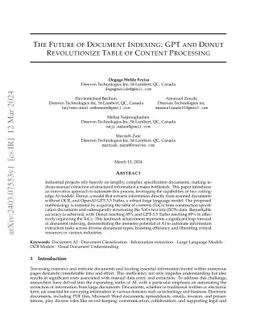 The future of document indexing: GPT and Donut revolutionize table of
  content processing