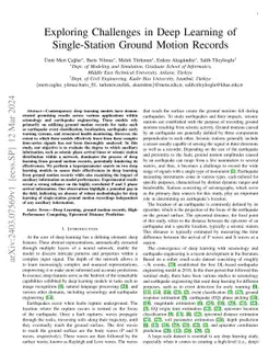 Exploring Challenges in Deep Learning of Single-Station Ground Motion Records