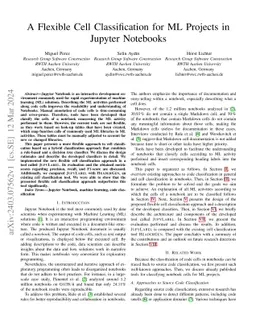 A Flexible Cell Classification for ML Projects in Jupyter Notebooks