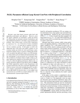 PeLK: Parameter-efficient Large Kernel ConvNets with Peripheral
  Convolution