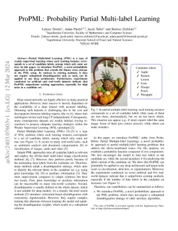 ProPML: Probability Partial Multi-label Learning