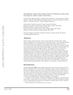 Smartphone region-wise image indoor localization using deep learning for
  indoor tourist attraction