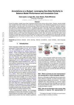 Annotations on a Budget: Leveraging Geo-Data Similarity to Balance Model
  Performance and Annotation Cost