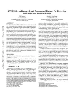 SATDAUG -- A Balanced and Augmented Dataset for Detecting Self-Admitted
  Technical Debt