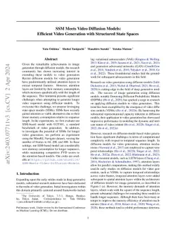SSM Meets Video Diffusion Models: Efficient Video Generation with
  Structured State Spaces
