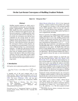 On the Last-Iterate Convergence of Shuffling Gradient Methods