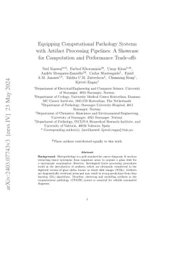 Equipping Computational Pathology Systems with Artifact Processing
  Pipelines: A Showcase for Computation and Performance Trade-offs