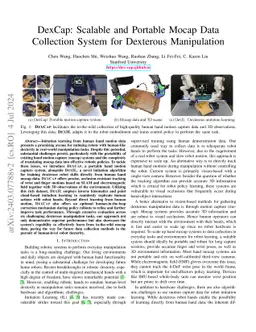 DexCap: Scalable and Portable Mocap Data Collection System for Dexterous
  Manipulation