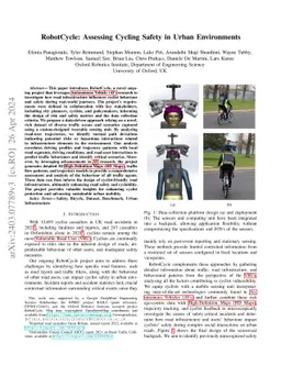 RobotCycle: Assessing Cycling Safety in Urban Environments