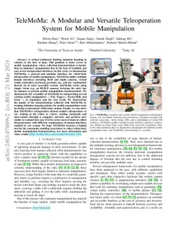TeleMoMa: A Modular and Versatile Teleoperation System for Mobile
  Manipulation