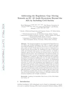Addressing the regulatory gap: moving towards an EU AI audit ecosystem beyond the AI Act by including civil society