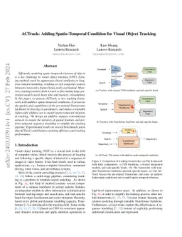 ACTrack: Adding Spatio-Temporal Condition for Visual Object Tracking