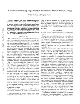 A Neural-Evolutionary Algorithm for Autonomous Transit Network Design
