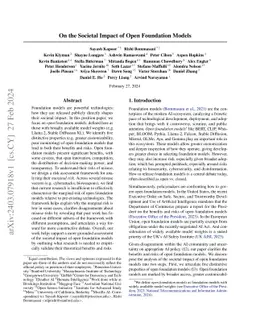 On the Societal Impact of Open Foundation Models