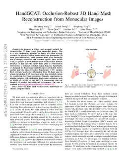HandGCAT: Occlusion-Robust 3D Hand Mesh Reconstruction from Monocular
  Images