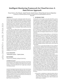 Intelligent Monitoring Framework for Cloud Services: A Data-Driven
  Approach