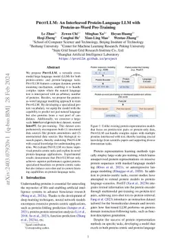 ProtLLM: An Interleaved Protein-Language LLM with Protein-as-Word
  Pre-Training