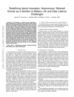 Redefining Aerial Innovation: Autonomous Tethered Drones as a Solution
  to Battery Life and Data Latency Challenges