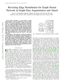 Revisiting Edge Perturbation for Graph Neural Network in Graph Data
  Augmentation and Attack