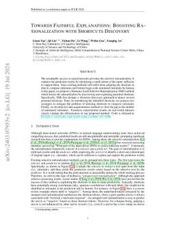 Towards Faithful Explanations: Boosting Rationalization with Shortcuts
  Discovery