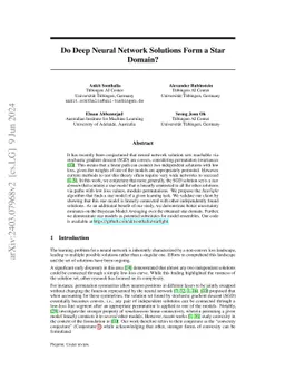 Do Deep Neural Network Solutions Form a Star Domain?