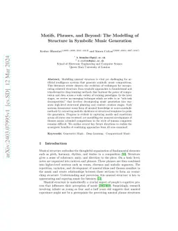 Motifs, Phrases, and Beyond: The Modelling of Structure in Symbolic
  Music Generation