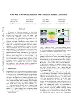 MRC-Net: 6-DoF Pose Estimation with MultiScale Residual Correlation