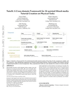 TutoAI: A Cross-domain Framework for AI-assisted Mixed-media Tutorial
  Creation on Physical Tasks