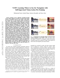 VANP: Learning Where to See for Navigation with Self-Supervised
  Vision-Action Pre-Training