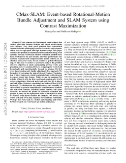 CMax-SLAM: Event-based Rotational-Motion Bundle Adjustment and SLAM
  System using Contrast Maximization