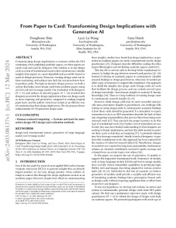 From Paper to Card: Transforming Design Implications with Generative AI