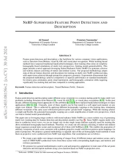 NeRF-Supervised Feature Point Detection and Description
