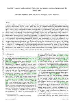 Iterative Learning for Joint Image Denoising and Motion Artifact
  Correction of 3D Brain MRI