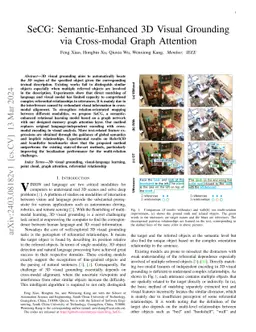 SeCG: Semantic-Enhanced 3D Visual Grounding via Cross-modal Graph
  Attention