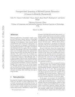 Unsupervised Learning of Hybrid Latent Dynamics: A Learn-to-Identify
  Framework