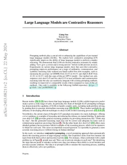 Large Language Models are Contrastive Reasoners