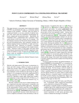 Point Cloud Compression via Constrained Optimal Transport