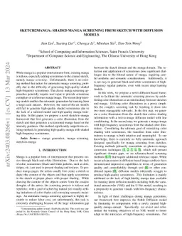 Sketch2Manga: Shaded Manga Screening from Sketch with Diffusion Models