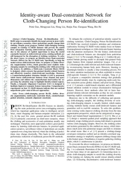 Identity-aware Dual-constraint Network for Cloth-Changing Person
  Re-identification