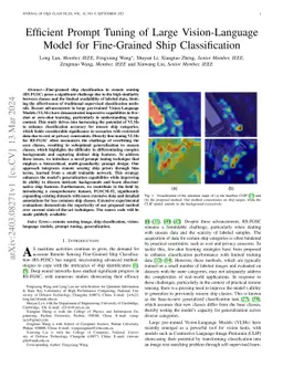 Efficient Prompt Tuning of Large Vision-Language Model for Fine-Grained
  Ship Classification